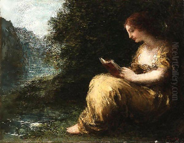 A young lady reading - view 1