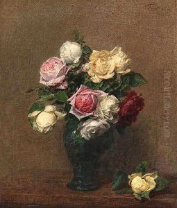 Les Roses by Ignace Henri Jean Fantin-Latour