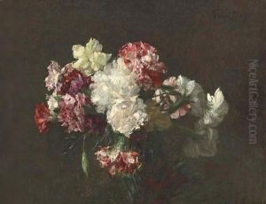Oeillets by Ignace Henri Jean Fantin-Latour