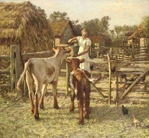 A Sussex farm by Henry Herbert La Thangue