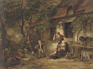 The farmyard thief by Herman Frederik Carel ten Kate