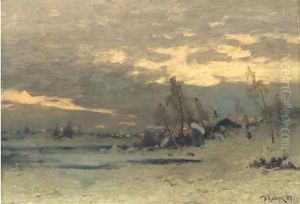 Winter morning by Iulii Iul'evich (Julius) Klever