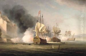 The Bombardment and Capture of Porto Bello, 1739 by James Hardy Jnr