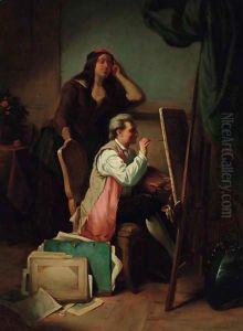 L'atelier du peintre by Jean Carolus