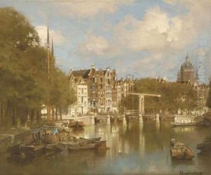 The Waals Eilandsgracht with the St. Nicolaas church beyond, Amsterdam