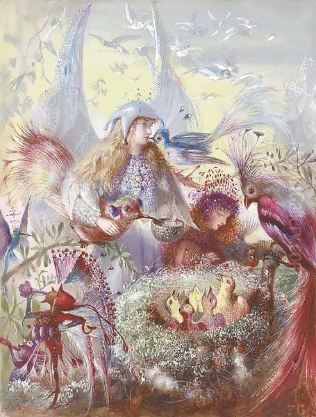 Fairies and a bird's nest - view 1