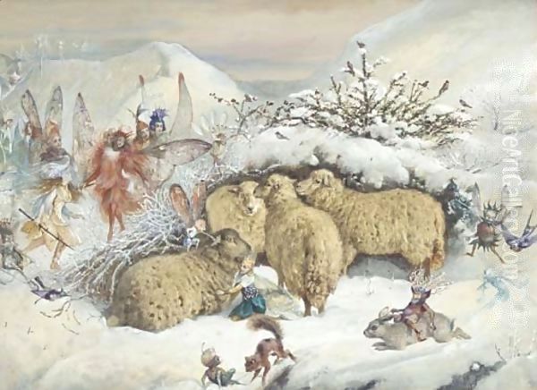 Fairies in the snow - view 1