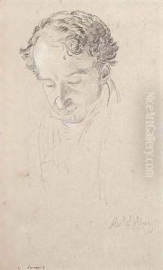 The Reverend Edward Bury (1790-1832), bust-length by John Linnell