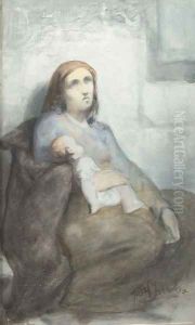 Mother and child by Jozef Israels