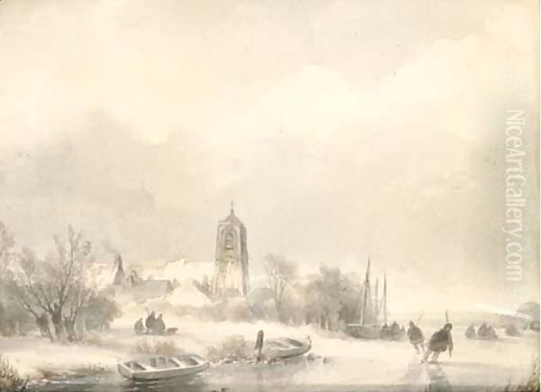 A polder landscape in winter - view 1