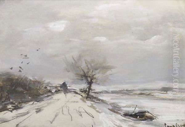 A canal in winter - view 1