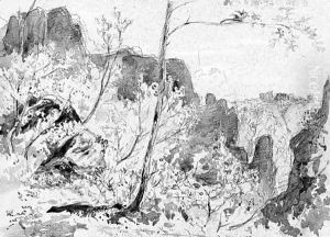 A view from the hills at Mortain by Paul Huet