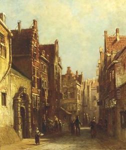 A Dutch town in summer by Pieter Gerard Vertin