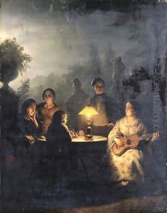 The Evening Serenade by Petrus van Schendel