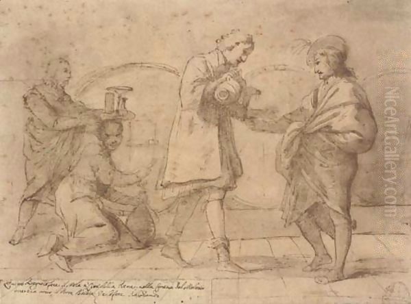 The poet Baldini drinking in Melosi's bar - view 1