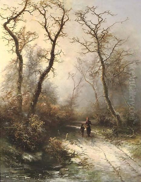 In the forest in winter - view 1