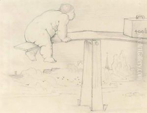 A large child on a see-saw