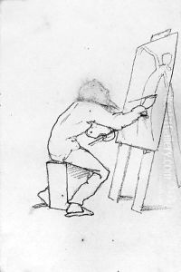 Caricatures of the artist by Sir Edward Coley Burne-Jones