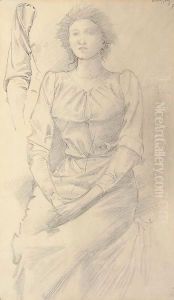 Portrait of Baronne Madeleine Deslandes by Sir Edward Coley Burne-Jones