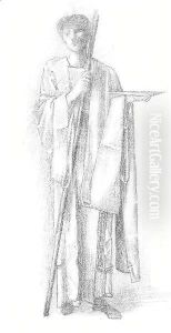 Study for an Angel in 'Galahad at the Shrine' for the Holy Grail tapestries