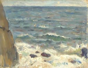 Seascape with rocks by Vasilij Ivanovic Surikov