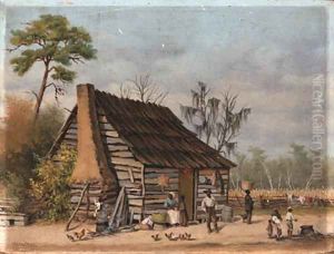 Cabin scene by William Aiken Walker