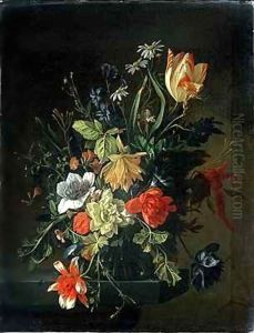 Still Life of Flowers by Elias van den Broeck