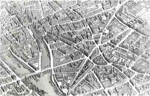 Plan of Paris, known as the 'Plan de Turgot' 7 by Bretez, Louis