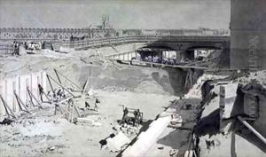 Hampstead Road Bridge 3 by John Cooke Bourne