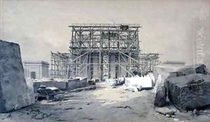 Construction of the Euston Arch by John Cooke Bourne