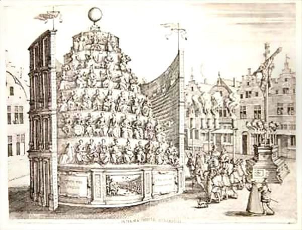 Illustration depicting a moveable theatre - view 1