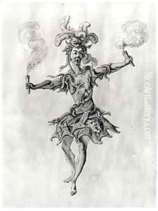 Costume design for the ballet 'Medusa' by Nicolas Boquet