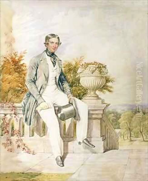 Portrait of a Seated Gentleman on a Terrace - view 1
