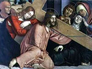 Christ Falls under the Cross by Francesco Bonsignori