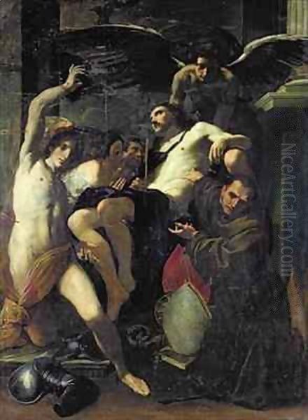 Christ Adored by Angels, St. Sebastian and St. Bonaventure - view 1