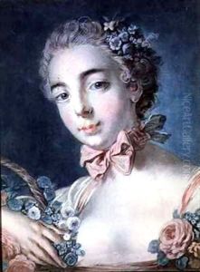 Tete de Flore, portrait of Mme Baudion, daughter of Boucher Tete de Flore, portrait of Mme Baudion, daughter of Boucher