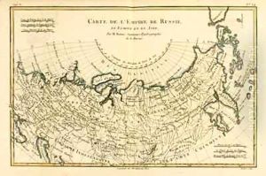 Map of the Russian Empire, in Europe and Asia by Charles Marie Rigobert Bonne