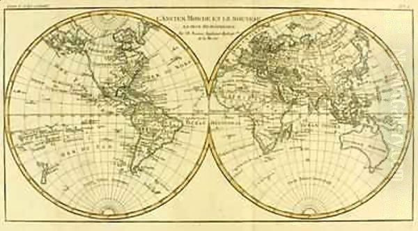 Map of the World in two Hemispheres - view 1