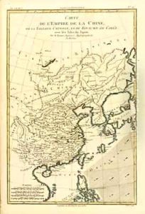 The Chinese Empire, Chinese Tartary and the Kingdom of Korea, with the Islands of Japan by Charles Marie Rigobert Bonne
