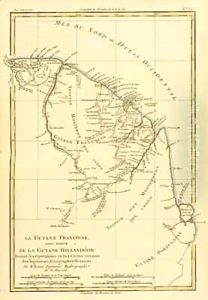 French Guyana, with part of Dutch Guyana