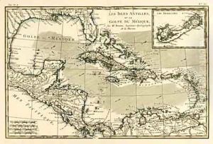 The Antilles and the Gulf of Mexico by Charles Marie Rigobert Bonne