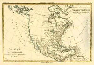 North America by Charles Marie Rigobert Bonne