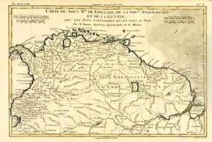 The New Kingdoms of Grenada, New Andalucia and Guyana by Charles Marie Rigobert Bonne