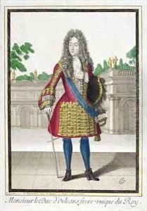Portrait of Philippe, Duc d'Orleans (1640-1701), second son of Louis XIII and brother of Louis XIV by Robert Bonnart