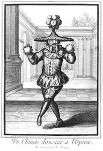 A Chinese Man Dancing at the Opera by Nicolas Bonnart