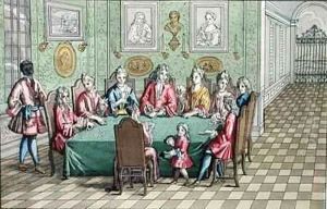 A Game of L'Hombre by Family of Engravers Bonnart