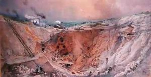 Opencast Mining at Vieille Montagne, Saone et Loire 2 by Ignace Francois Bonhomme