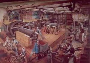 Coal Riddling workshop, at the mines of Blanzy by Ignace Francois Bonhomme