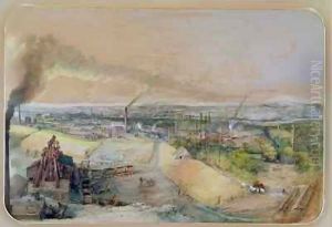 Industrial landscape in the Blanzy coal field, Saone-et-Loire 2
