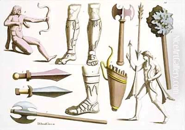 Greek soldiers, arms and armour - view 1